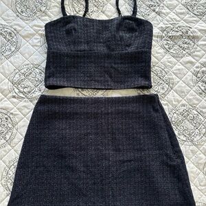 Abercrombie & Fitch Blue Tweed Skort Set